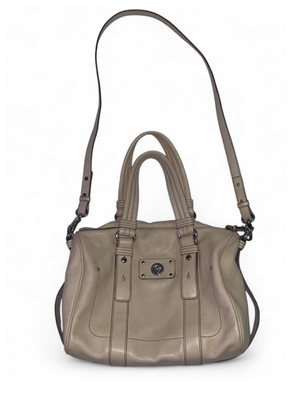 Marc by Marc Jacobs Totally Turnlock Style Series Cream Leather Satchel